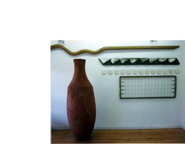 Composition with red Oxide Vase