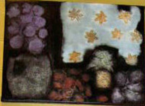 Still Life with Lisianthus,Flag,Fruit & Vegetables